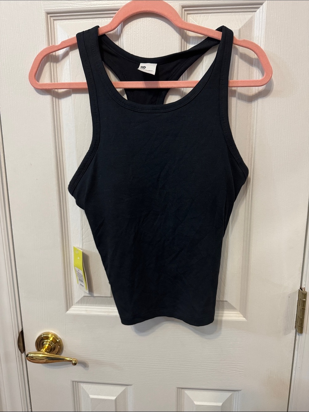 all in motion Black Ribbed Racerback Tank - Picture 1 of 5